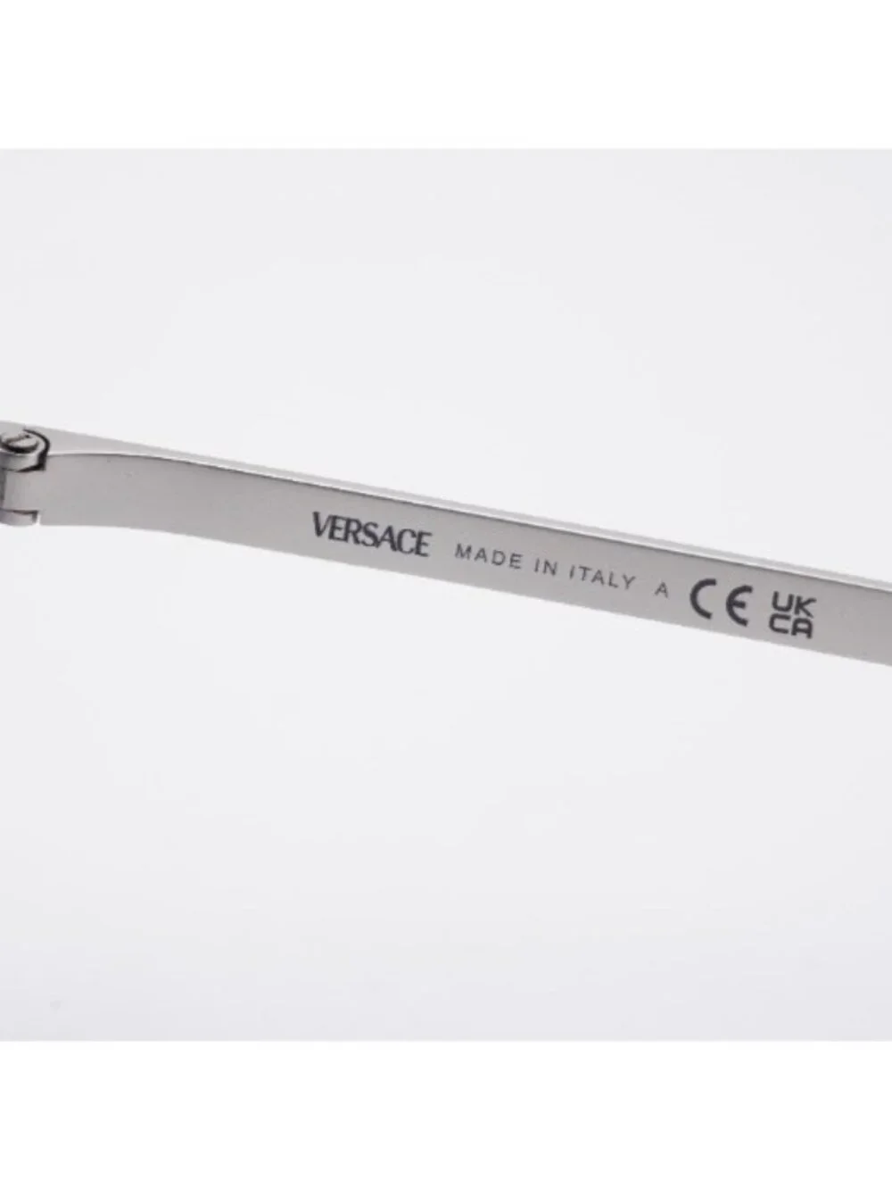 Versace VE2293 100019 Shield Sunglasses - Silver Shield Frame, Blue Lenses